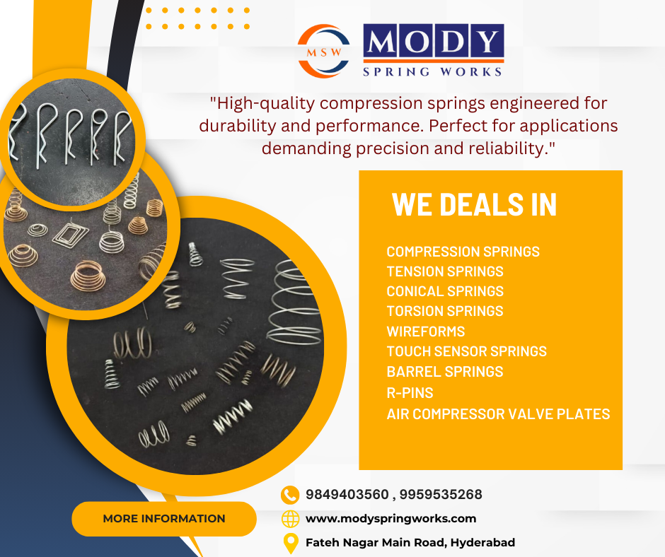 Top Manufacturer of Industrial Springs in Hyderabad