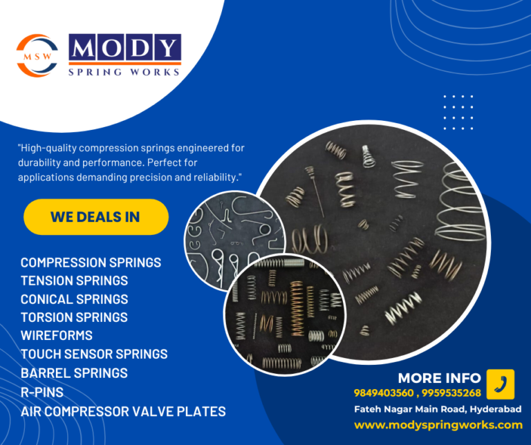 Top Manufacturer of Industrial Springs In Hyderabad