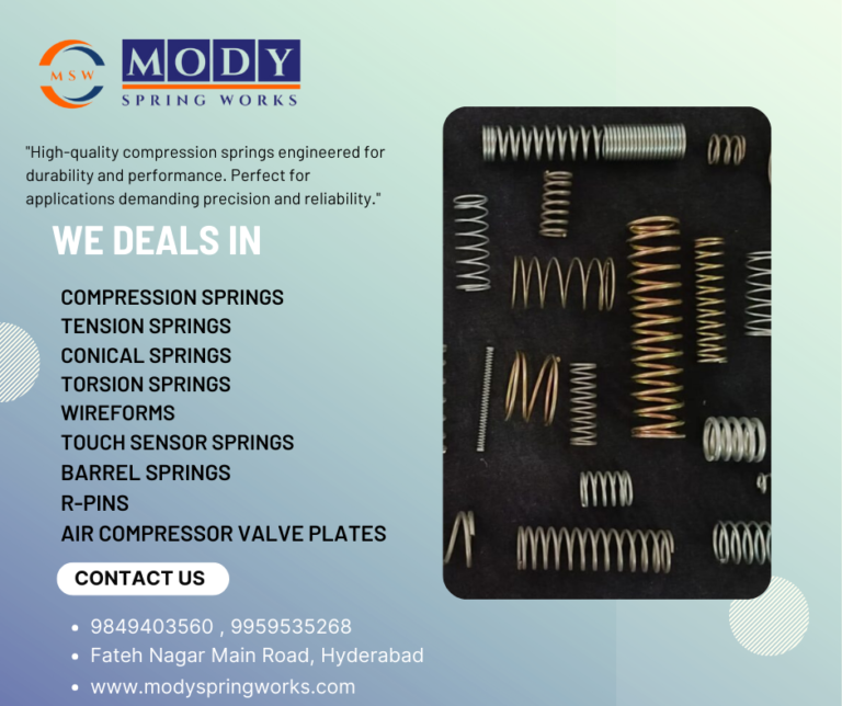 Torsion springs for automotive industry Hyderabad